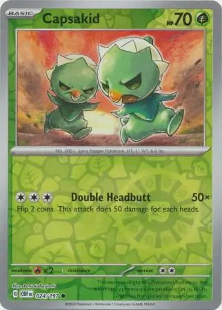 Obsidian Flames Capsakid #24/197 reverse holo